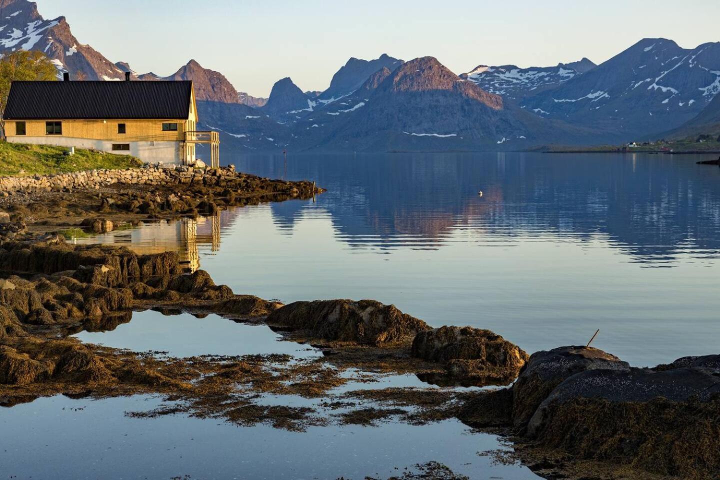 Minkfarmen, Spacious Seaside Cabin With Scenic View Ramberg Exterior photo